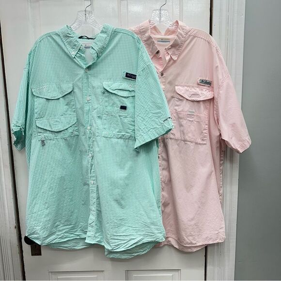 2 Columbia PFG Performance Fishing Gear Omni-shade breathable shirts. men's xl. - Picture 1 of 11